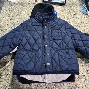 Janie and Jack Quilted Blue Kids Puffer Jacket